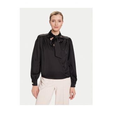 Camasa dama  negru - lucioasa