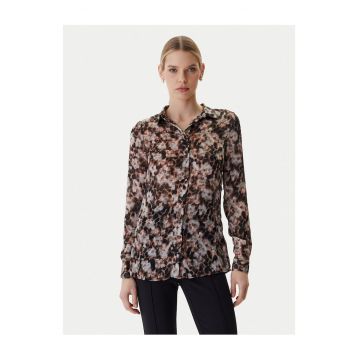 Camasa dama -  poliester - bej - maro