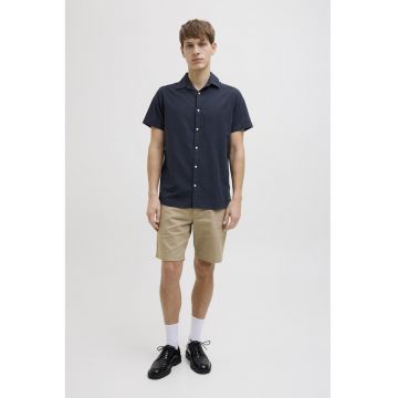 Camasa de bumbac si in - Bleumarin -