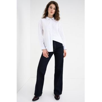 Camasa de in si bumbac Bernadette - Alb optic