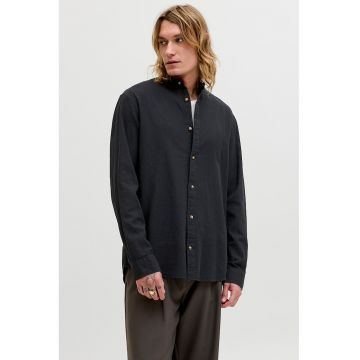 Camasa din amestec de bumbac organic si in - Negru stins