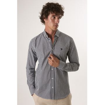 Camasa din bumbac cu model in carouri