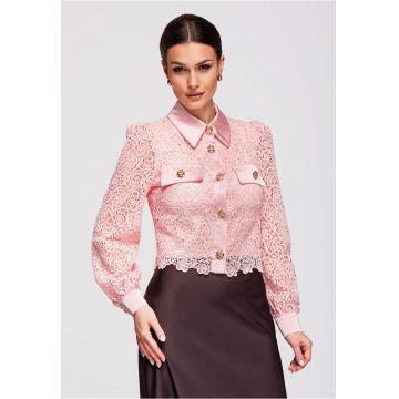 Camasa din dantela  OW-SH-E0030 - Roz