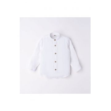 Camasa din in pentru baiat -  4.6200 - Alb