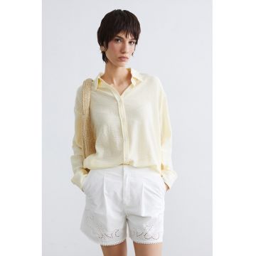 Camasa lejera cu dungi - Galben deschis