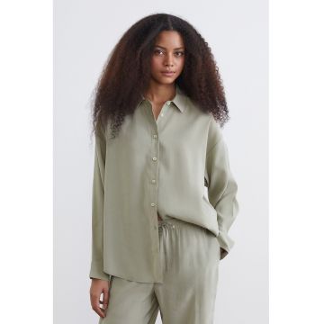 Camasa lejera din amestec de modal - Verde pal