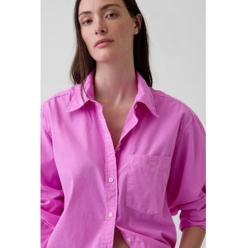 Camasa lejera din bumbac organic - Roz orhidee