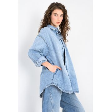 Camasa lejera din denim - Albastru