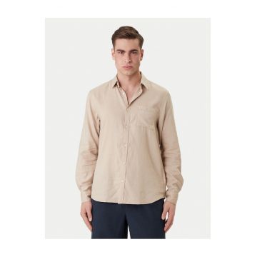 Camasa pentru barbati -  bej - 55% in - 45% viscoza