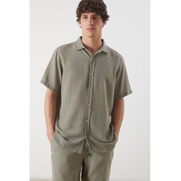 Camasa regular fit cu nasturi - Grej