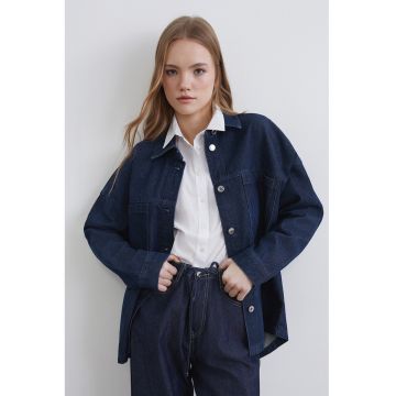 Camasa regular-fit din denim - Bleumarin