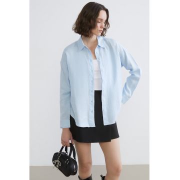 Camasa relaxed fit de in - Albastru pastel