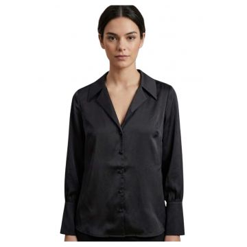 Camasa satinata cu revere decupate -