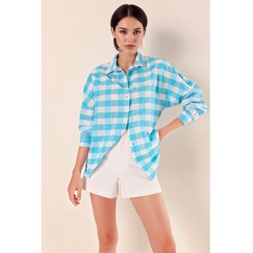 Camasa  supradimensionata - Albastru