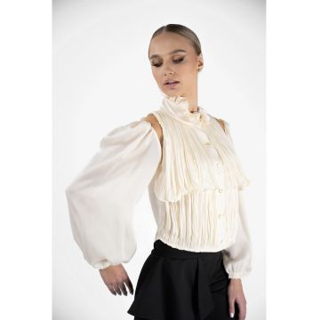 Top plisat din matase