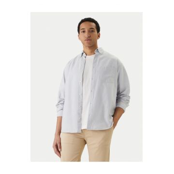 Camasa barbati -  dungi - relaxat - albastru - 50% bumbac
