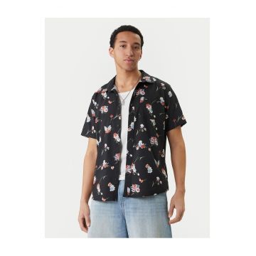 Camasa barbati -  neagra - 55% bumbac - 45% viscoza