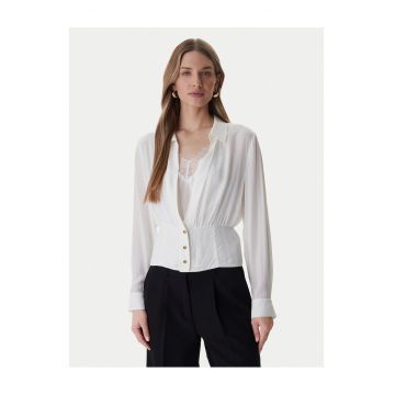 Camasa dama -  alb - 60% acetat - 40% viscoza