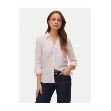 Camasa dama -  roz - 52% poliester reciclat - 48% bumbac