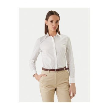 Camasa dama -  slim fit - alb - 96% bumbac - 4% elastan - Alb