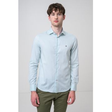 Camasa de bumbac cu maneci lungi - Verde menta