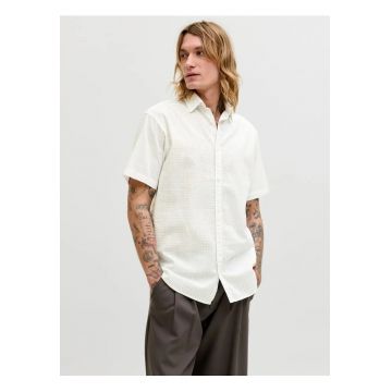 Camasa de vara barbati - din amestec de in - Regular fit - Alb