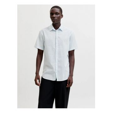 Camasa de vara barbati - din amestec de in - Regular fit - Albastru deschis