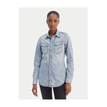Camasa din denim  bumbac - albastru - pentru femei