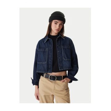 Camasa din denim G-Star Raw - bumbac - bleumarin - pentru femei - Bleumarin