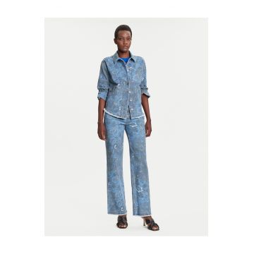 Camasa din denim pentru femei  albastru