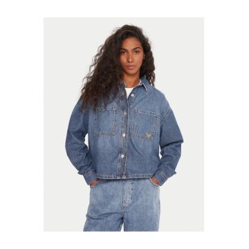 Camasa din denim pentru femei  albastru