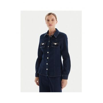 Camasa din denim pentru femei  bleumarin
