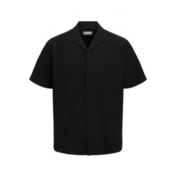 Camasa JACK &JONES Global Waffle Resort 60247 - Negru