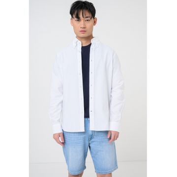 Camasa Oxford din bumbac - Alb optic