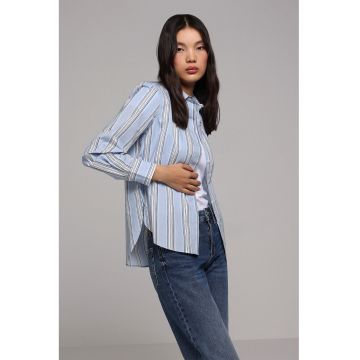 Camasa regular fit cu dungi - Albastru pastel -