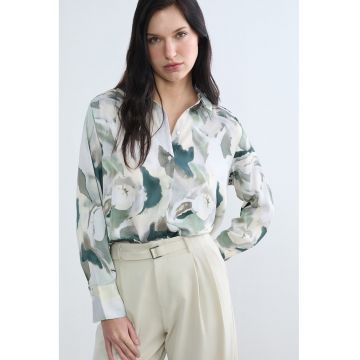 Camasa regular-fit cu model - Verde/Verde pal/Alb murdar