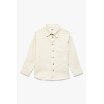 Camasa regular fit uni - Galben pal