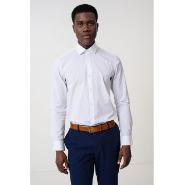 Camasa slim fit de poplin - Alb