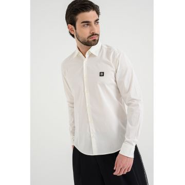Camasa slim fit Ermo - Alb murdar