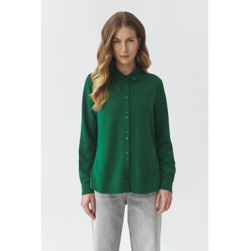 Camasa uni cu nasturi - Verde
