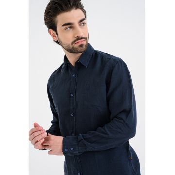 Camasa uni de in - Bleumarin