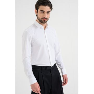 Camasa uni slim fit Hank - Alb