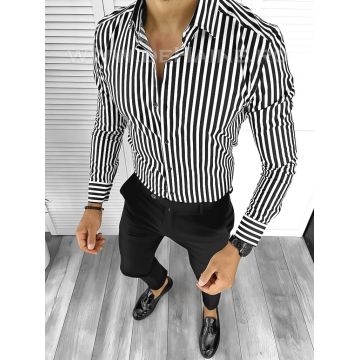 Camasa barbati cu dungi slim fit cu defect DEFB3723 P19-1.2