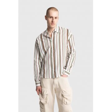 Camasa barbati -  din bumbac - cu dungi - multicolor