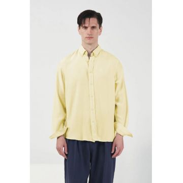 Camasa barbati -  Regular Fit - galben - Tencel
