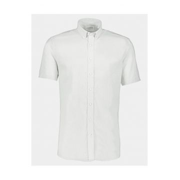 Camasa barbati -  slim fit - verde - 55% bumbac - 45% in -
