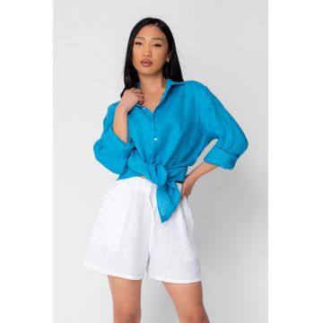 Camasa Boyfriend dIn 100% In Turquoise 21421 - Turcoaz