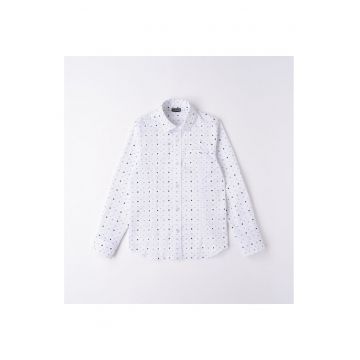 Camasa cu buline pentru baiat - Sarabanda - 0.6314 - Alb/Bleu - Alb/Multicolor/Albastru