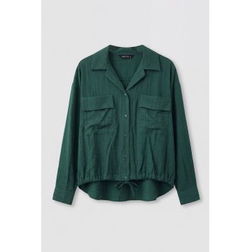 Camasa cu buzunare cu clapa - Verde inchis