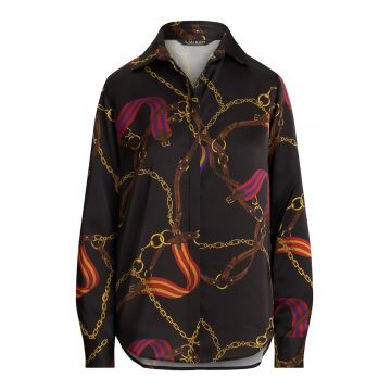 Camasa dama -  neagra - 60% poliester reciclat - 40% poliester -
